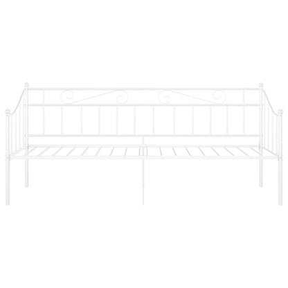 Schlafsofa Bettgestell Weiß Metall 90x200 cm