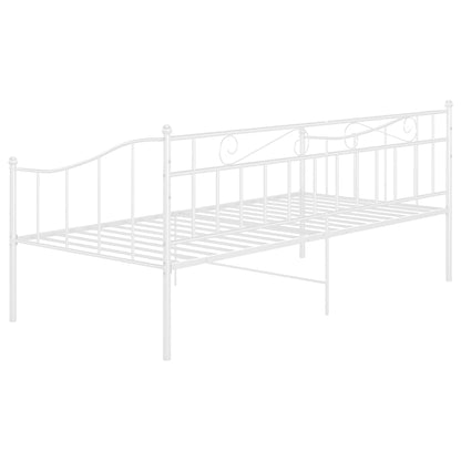 Schlafsofa Bettgestell Weiß Metall 90x200 cm
