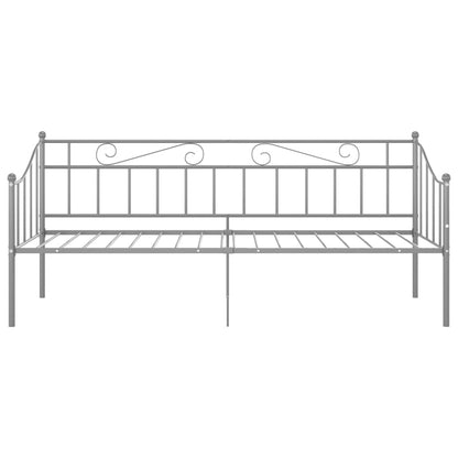Schlafsofa Bettgestell Grau Metall 90x200 cm