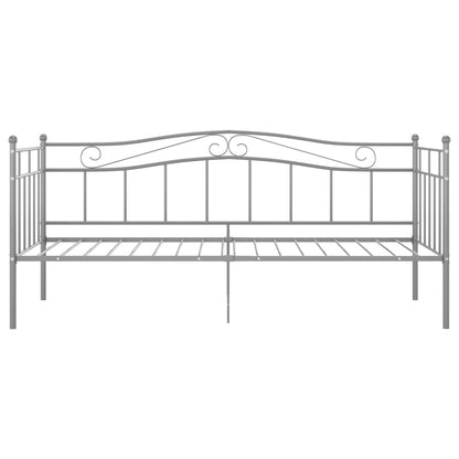 Schlafsofa Bettgestell Grau Metall 90x200 cm