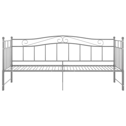 Ausziehsofa Bettgestell Grau Metall 90x200 cm