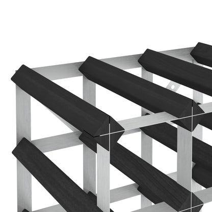 Weinregal für 20 Flaschen Schwarz Massivholz Kiefer