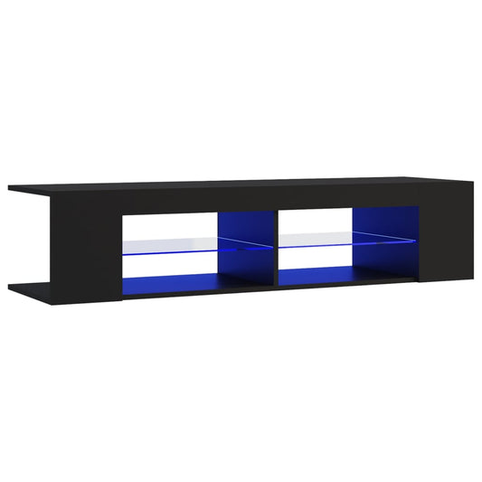 TV-Schrank mit LED-Leuchten Schwarz 135x39x30 cm