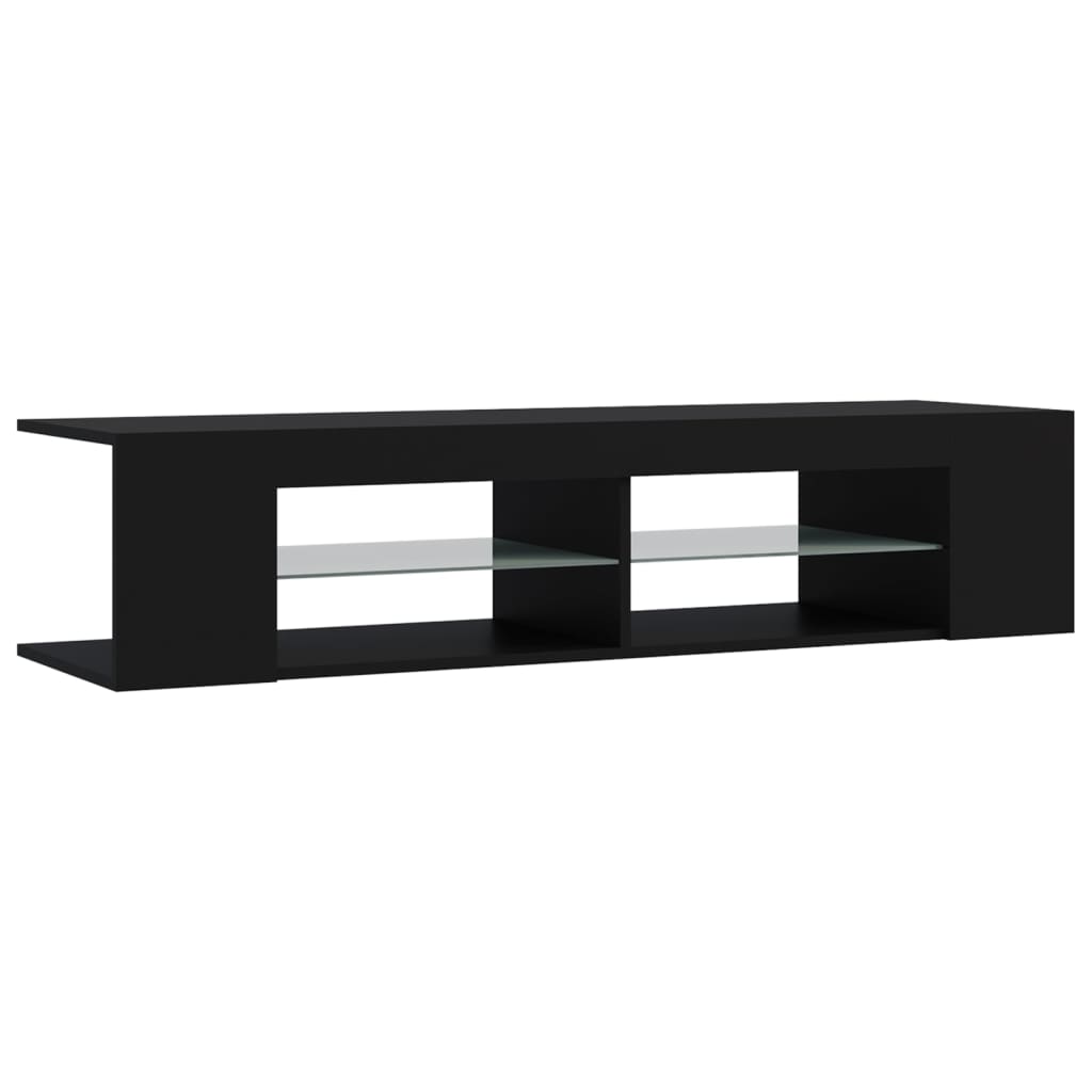 TV-Schrank mit LED-Leuchten Schwarz 135x39x30 cm
