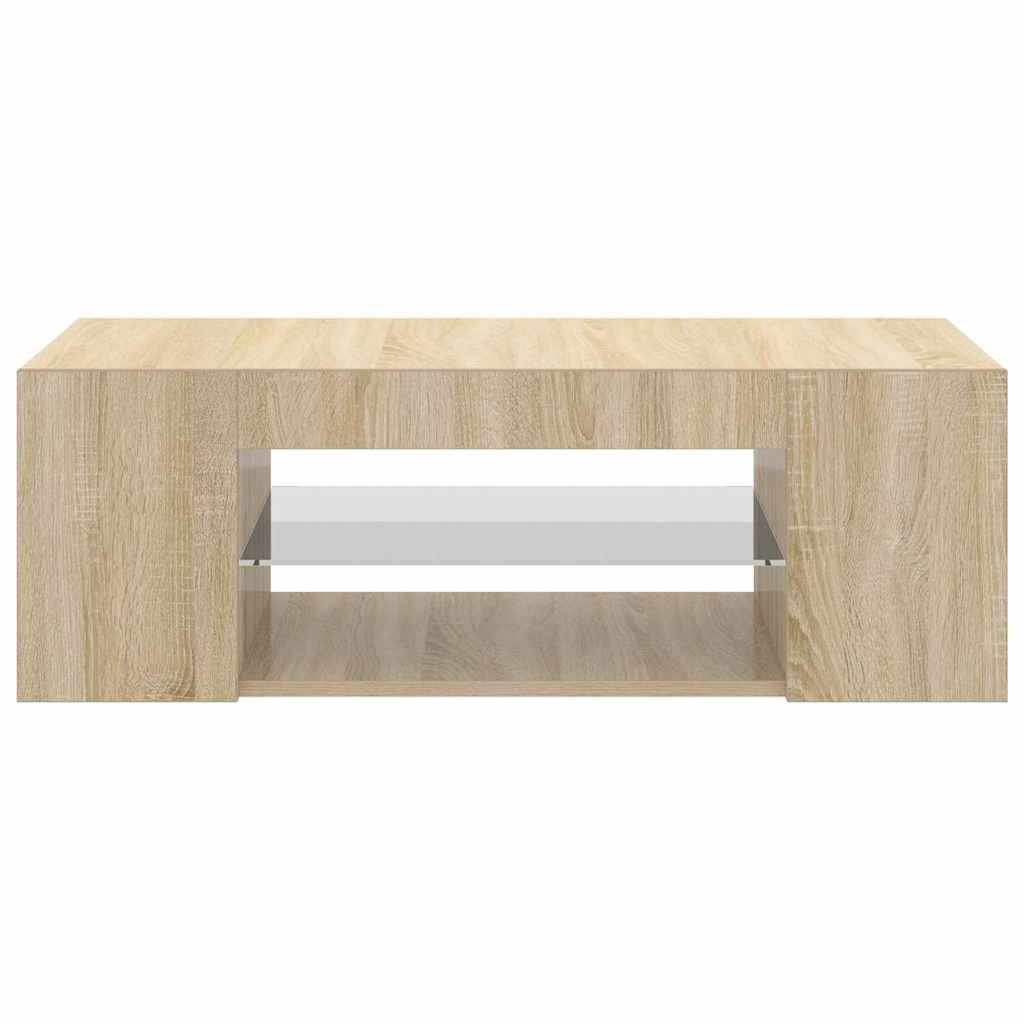 TV-Schrank mit LED-Leuchten Sonoma-Eiche 90x39x30cm