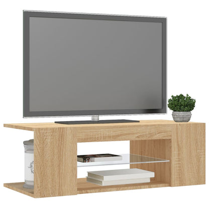 TV-Schrank mit LED-Leuchten Sonoma-Eiche 90x39x30cm