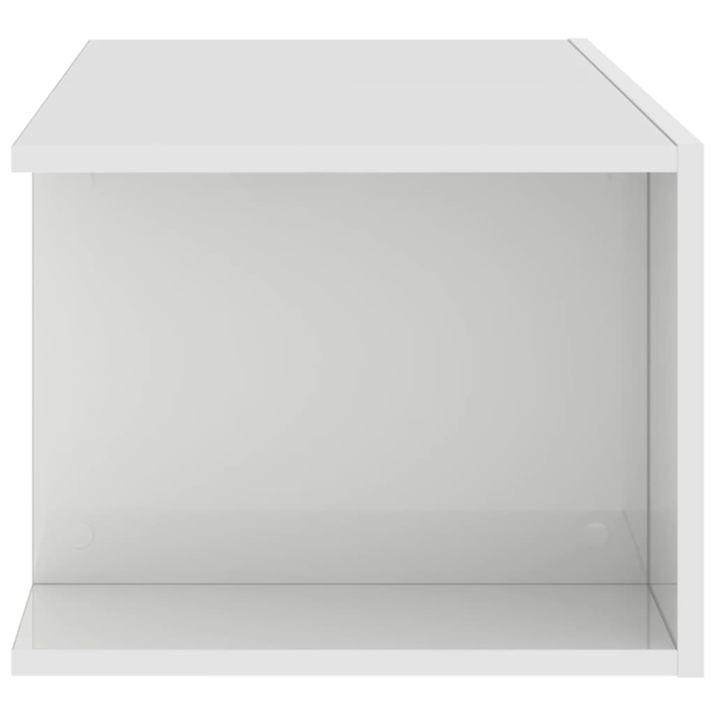 TV-Schrank mit LED-Leuchten Hochglanz-Weiß 90x39x30 cm
