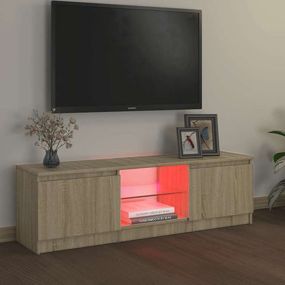 TV-Schrank mit LED-Leuchten Sonoma-Eiche 120x30x36 cm