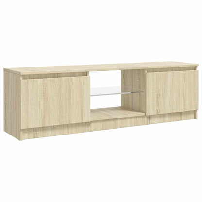 TV-Schrank mit LED-Leuchten Sonoma-Eiche 120x30x36 cm