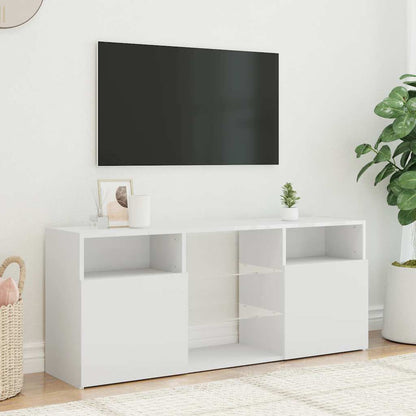 TV-Schrank mit LED-Leuchten Weiß 120x30x50 cm