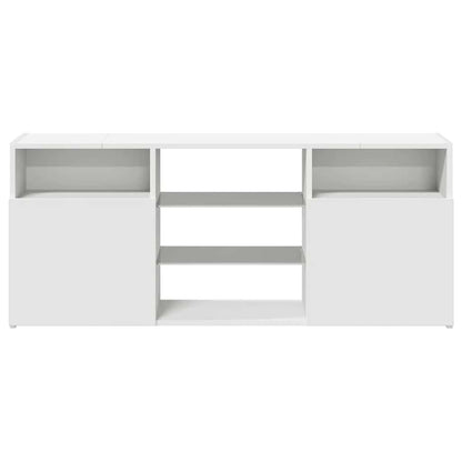 TV-Schrank mit LED-Leuchten Weiß 120x30x50 cm