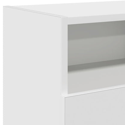 TV-Schrank mit LED-Leuchten Weiß 120x30x50 cm