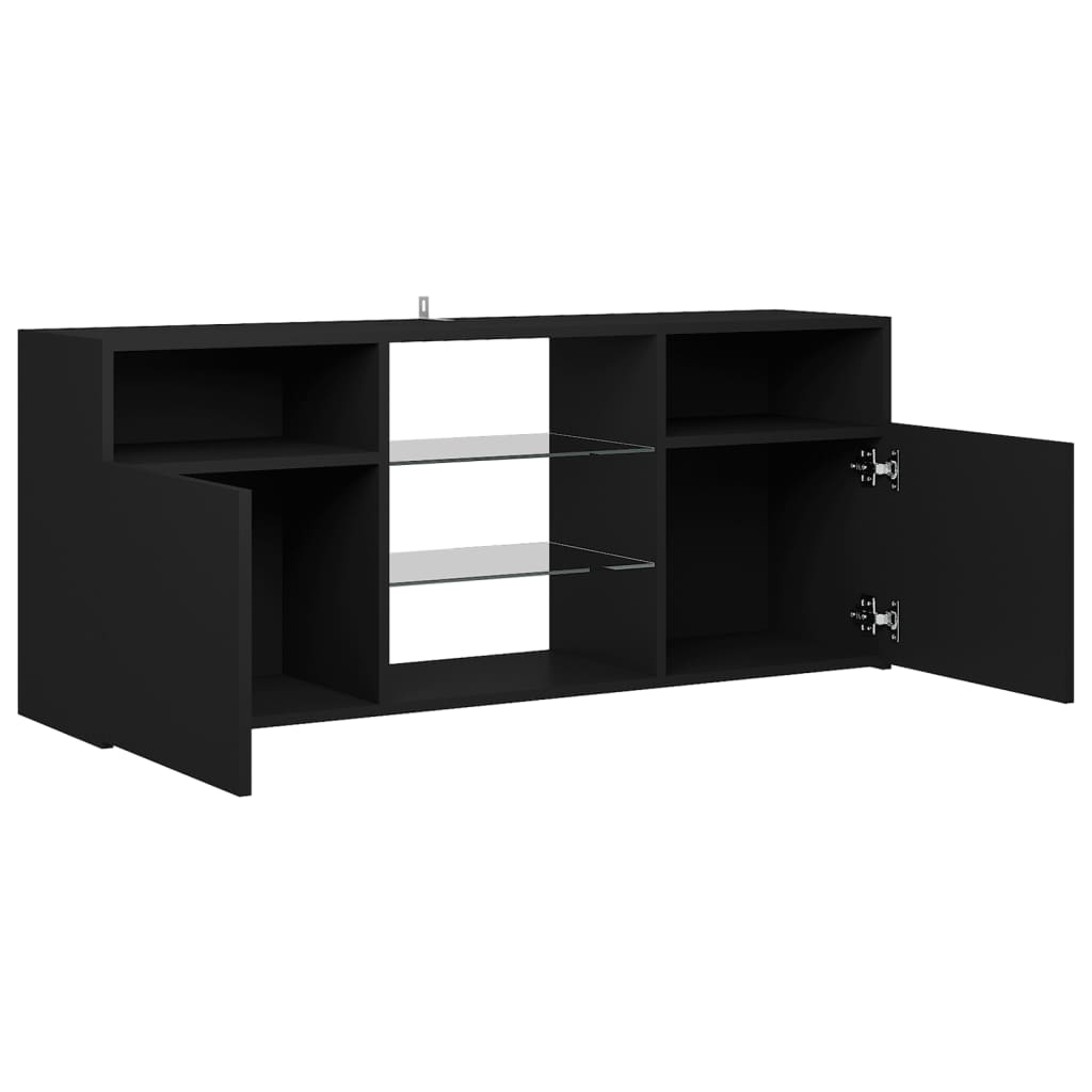 TV-Schrank mit LED-Leuchten Schwarz 120x30x50 cm