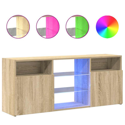 TV-Schrank mit LED-Leuchten Sonoma-Eiche 120x30x50 cm