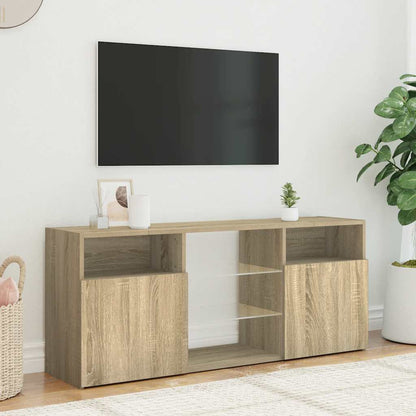 TV-Schrank mit LED-Leuchten Sonoma-Eiche 120x30x50 cm
