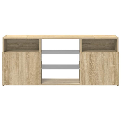 TV-Schrank mit LED-Leuchten Sonoma-Eiche 120x30x50 cm