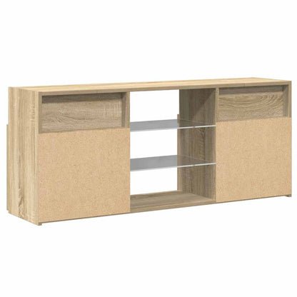 TV-Schrank mit LED-Leuchten Sonoma-Eiche 120x30x50 cm