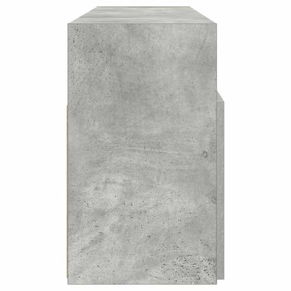 TV-Schrank mit LED-Leuchten Betongrau 120x30x50 cm