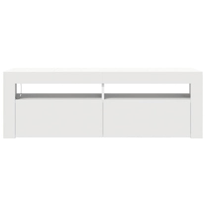 TV-Schrank mit LED-Leuchten Weiß 120x35x40 cm