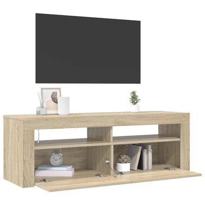 TV-Schrank mit LED-Leuchten Sonoma-Eiche 120x35x40 cm