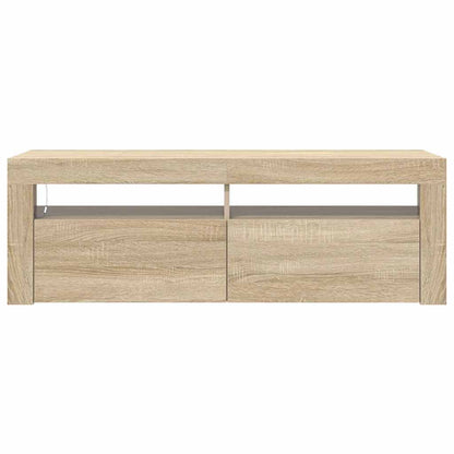 TV-Schrank mit LED-Leuchten Sonoma-Eiche 120x35x40 cm