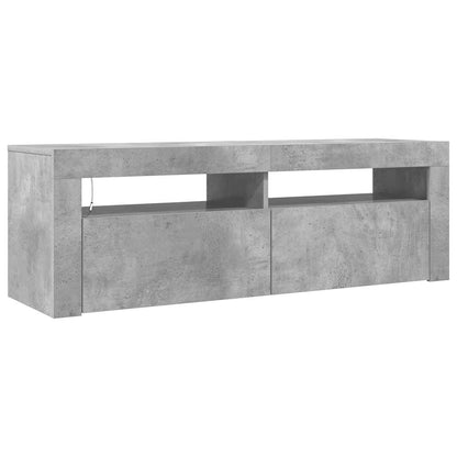 TV-Schrank mit LED-Beleuchtung Betongrau 120x35x40 cm