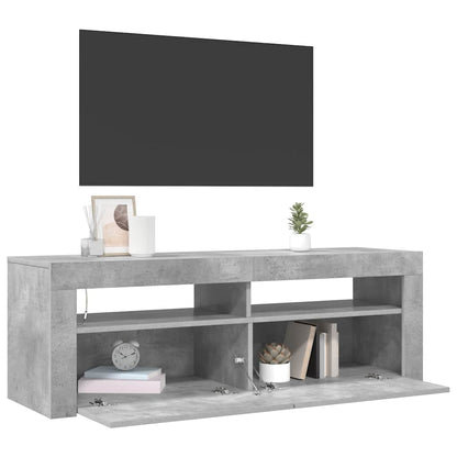 TV-Schrank mit LED-Beleuchtung Betongrau 120x35x40 cm