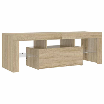 TV-Schrank mit LED-Leuchten Sonoma-Eiche 120x35x40 cm