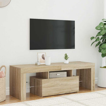 TV-Schrank mit LED-Leuchten Sonoma-Eiche 120x35x40 cm