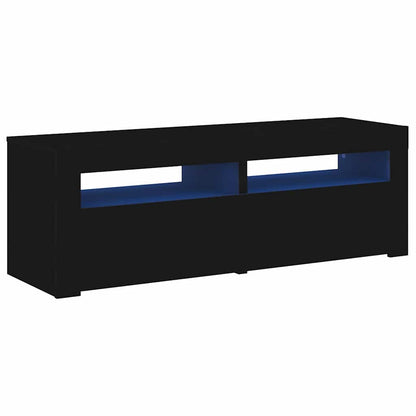 TV-Schrank mit LED-Leuchten Schwarz 120x35x40 cm