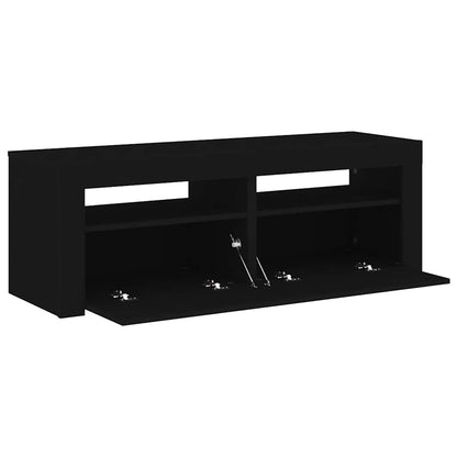 TV-Schrank mit LED-Leuchten Schwarz 120x35x40 cm
