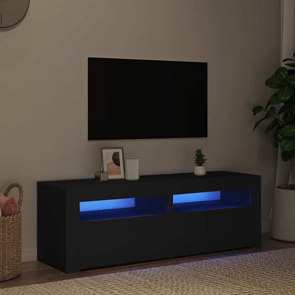 TV-Schrank mit LED-Leuchten Schwarz 120x35x40 cm