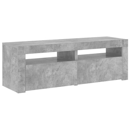 TV-Schrank mit LED-Beleuchtung Betongrau 120x35x40 cm