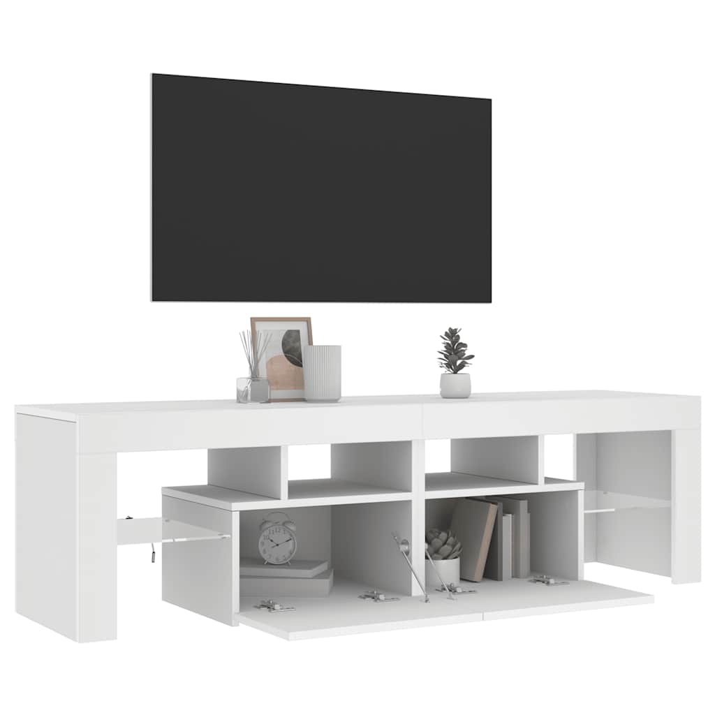 TV-Schrank mit LED-Beleuchtung Weiß 140x36,5x40 cm
