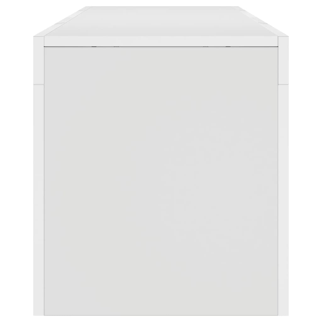 TV-Schrank mit LED-Beleuchtung Weiß 140x36,5x40 cm