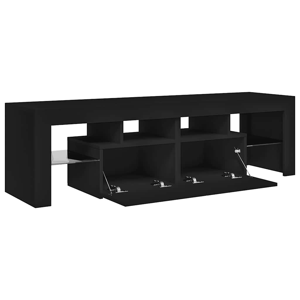 TV-Schrank mit LED-Beleuchtung Schwarz 140x36,5x40 cm