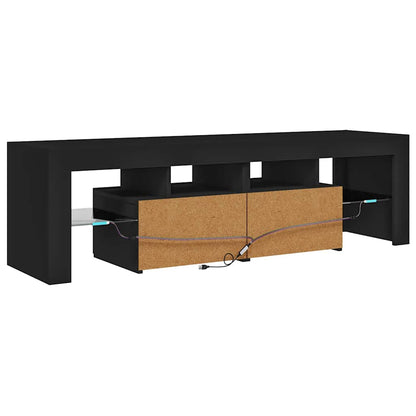 TV-Schrank mit LED-Beleuchtung Schwarz 140x36,5x40 cm