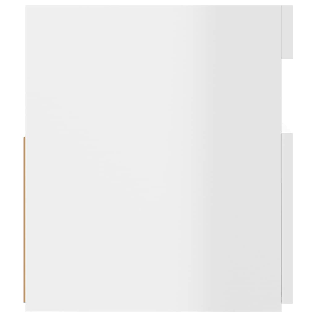 TV-Schrank mit LED-Leuchten Hochglanz-Weiß 120x35x40 cm