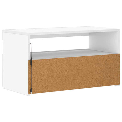 TV-Schrank mit LED-Leuchten Weiß 75x35x40 cm