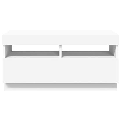 TV-Schrank mit LED-Leuchten Weiß 80x35x40 cm