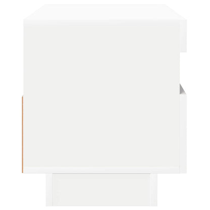 TV-Schrank mit LED-Leuchten Weiß 80x35x40 cm