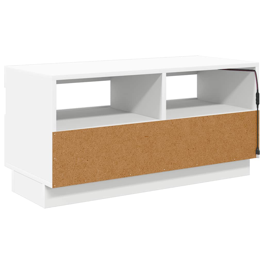 TV-Schrank mit LED-Leuchten Weiß 80x35x40 cm