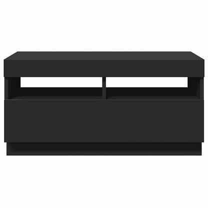 TV-Schrank mit LED-Leuchten Schwarz 80x35x40 cm