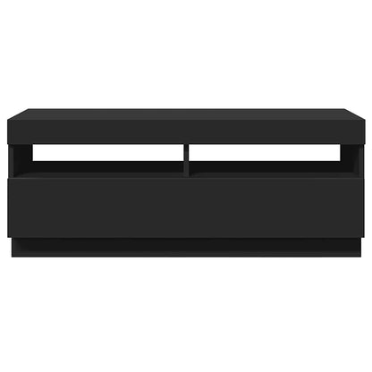 TV-Schrank mit LED-Leuchten Schwarz 100x35x40 cm