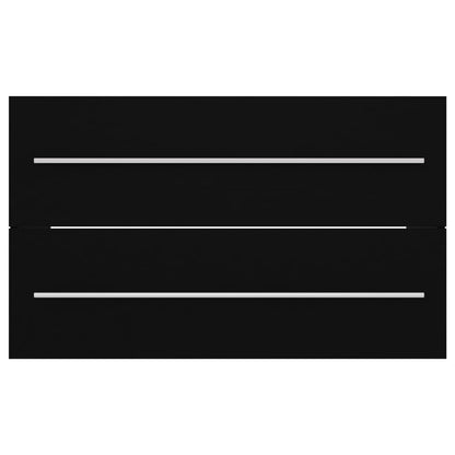 Waschbeckenunterschrank Schwarz 80x38,5x48 cm Holzwerkstoff