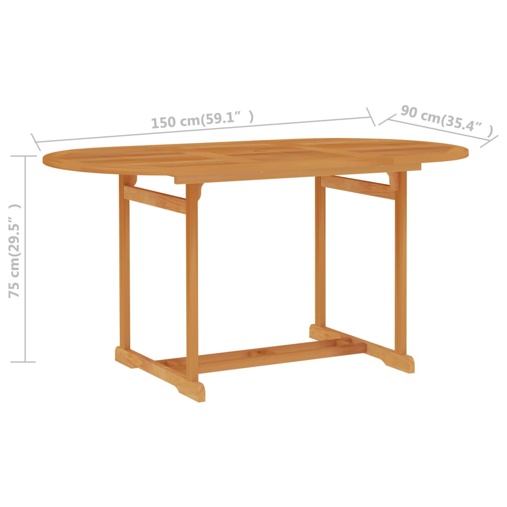 7-tlg. Garten-Essgruppe mit Grauen Kissen Massivholz Teak