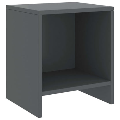 Nachttische 2 Stk. Dunkelgrau 35x30x40 cm Kiefer Massivholz