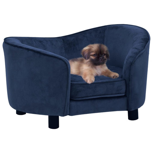 Hundesofa Blau 69x49x40 cm Plüsch