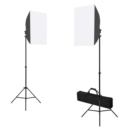 Fotostudio-Set mit Softboxen, Hintergrundsystem und Reflektor