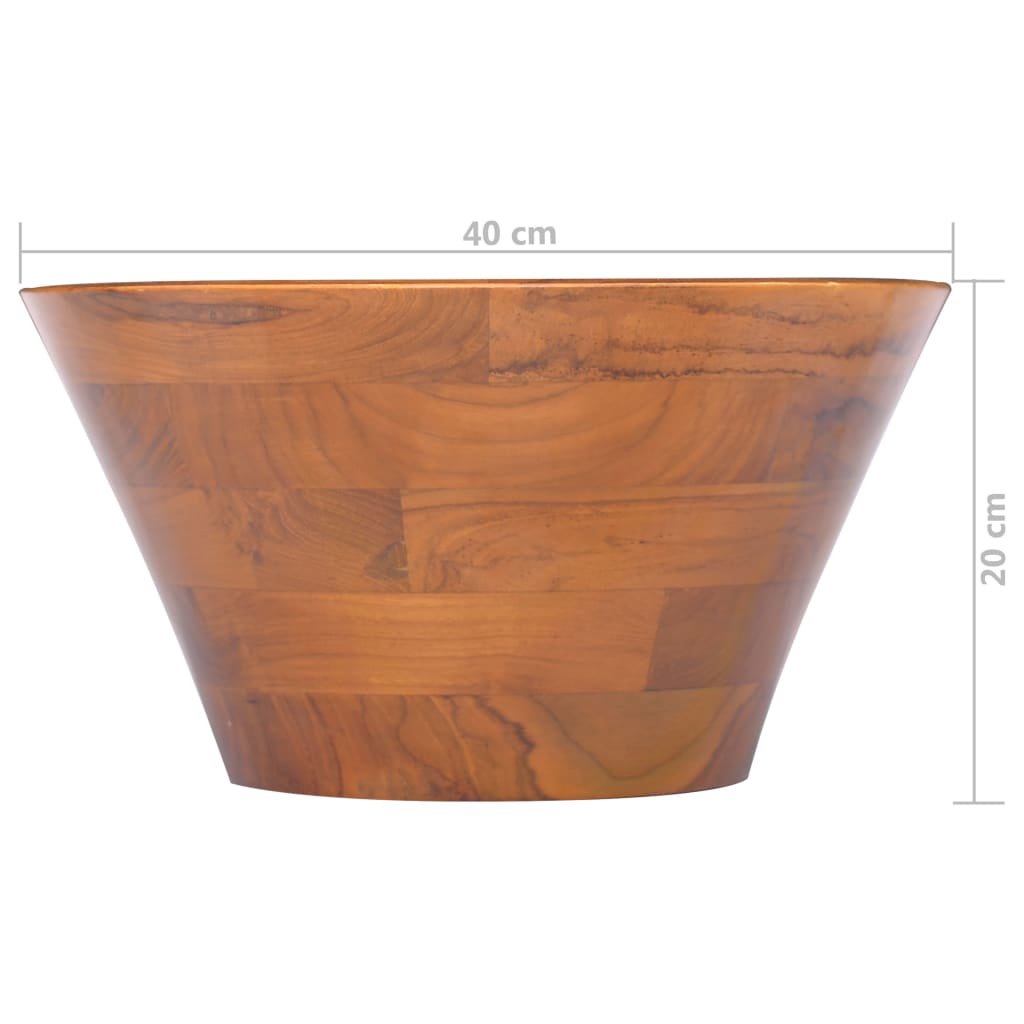 Waschbecken Massivholz Teak Φ40x20 cm